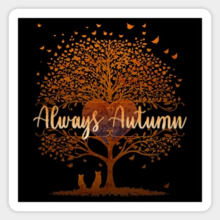 Always Autumn Heart Tree Sticker